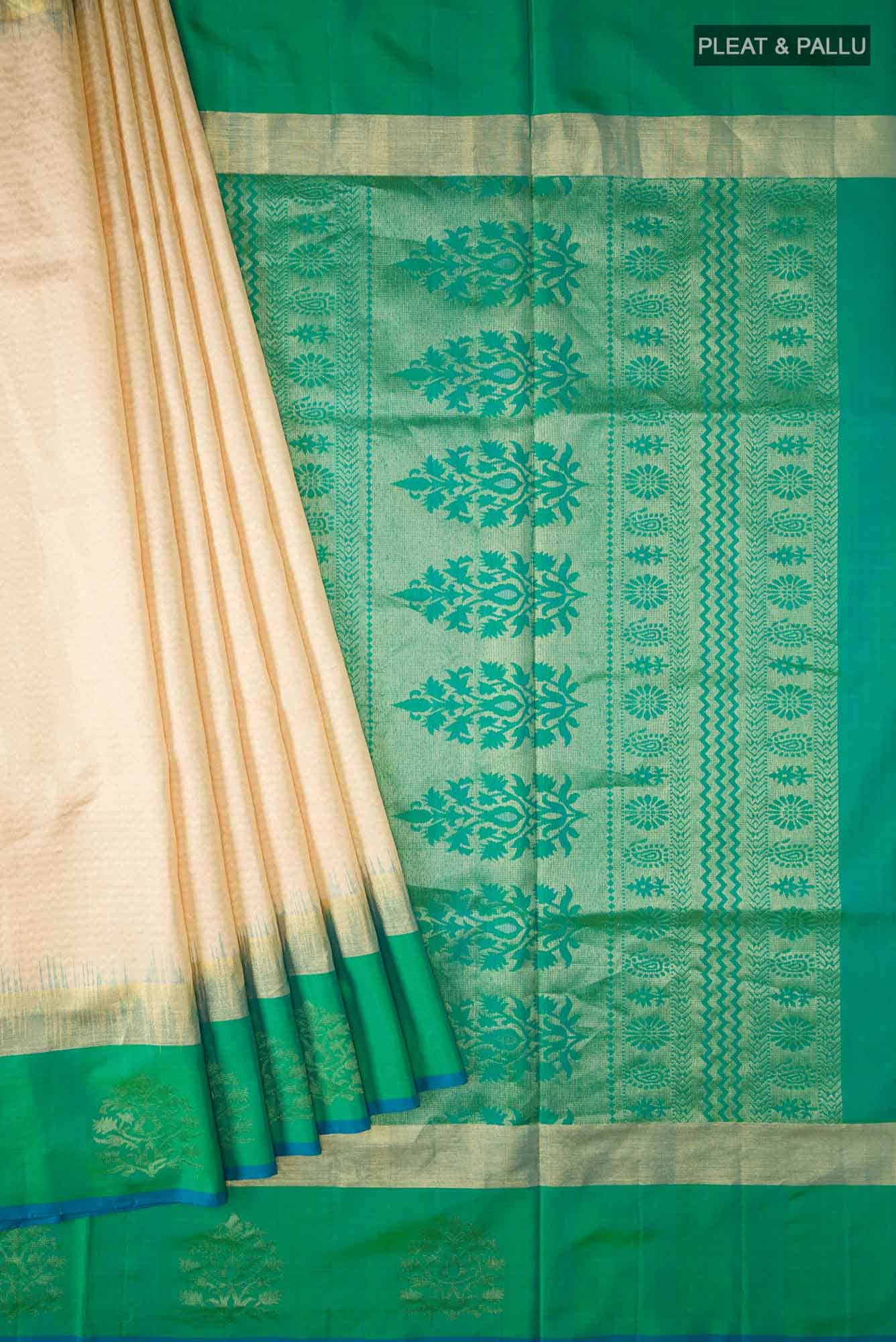 Beige Soft Silk Saree