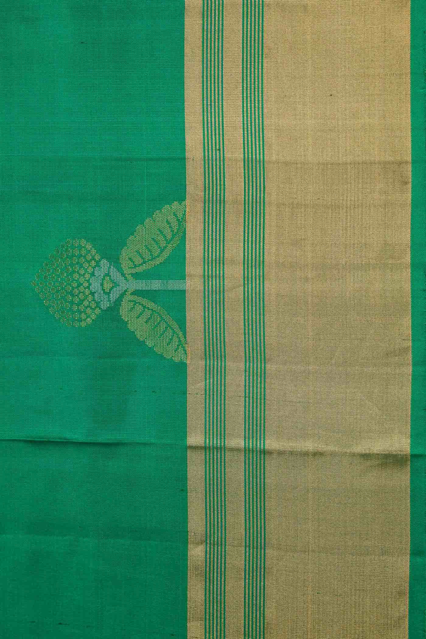 Green Dual Tone Soft Silk Saree
