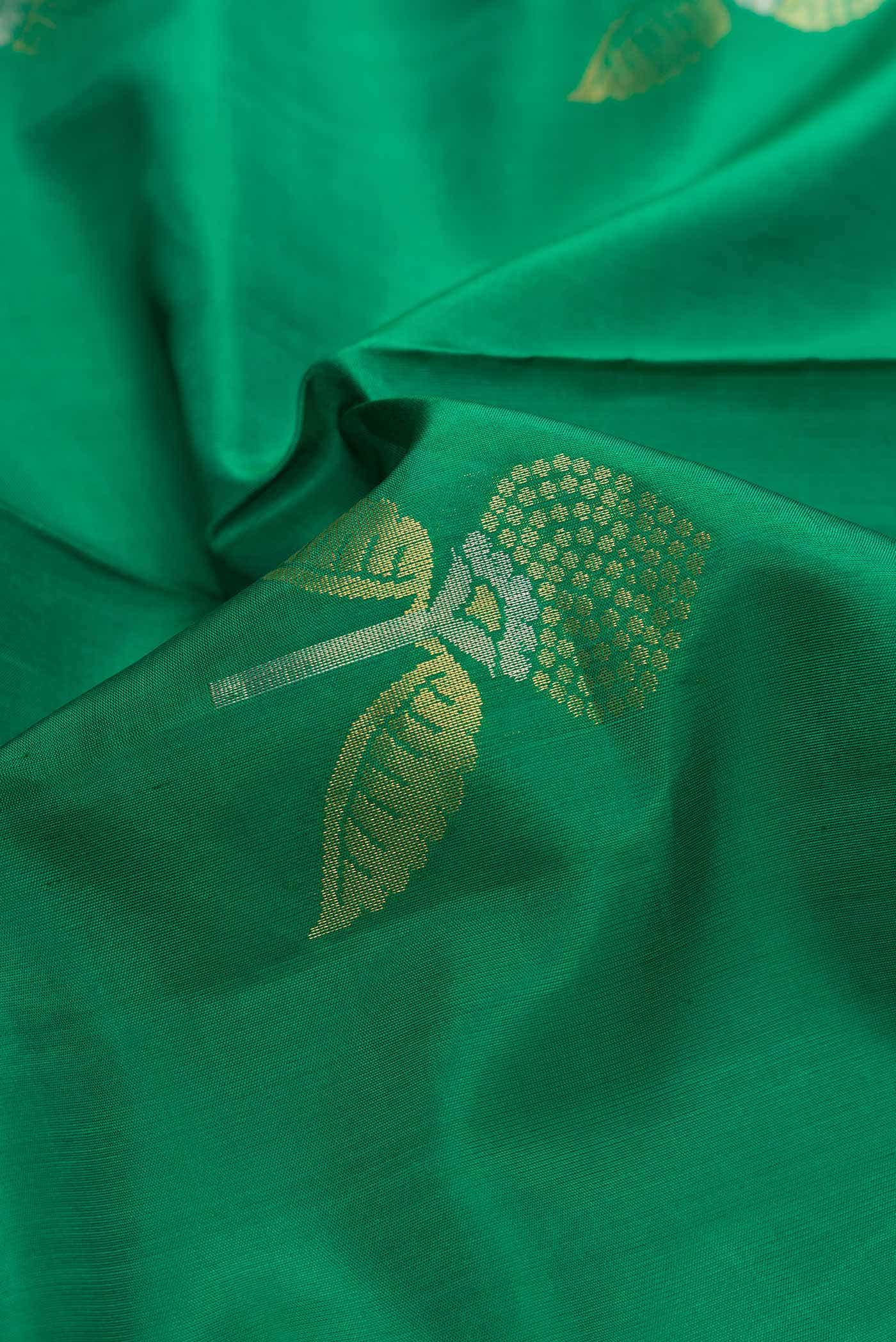 Green Dual Tone Soft Silk Saree