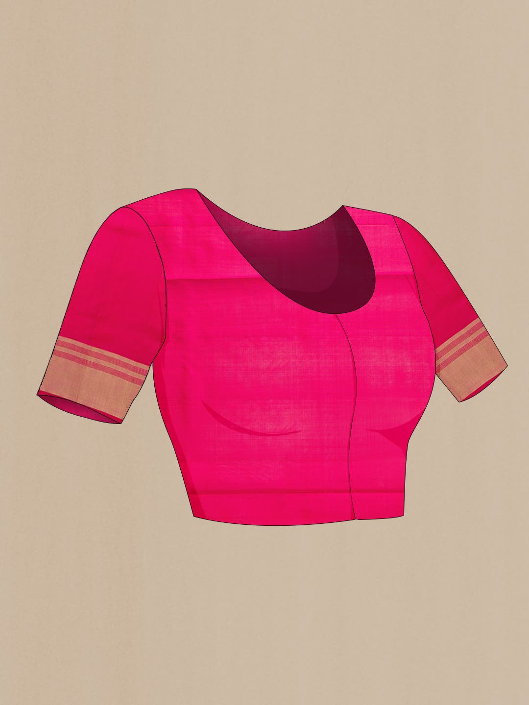 Pink Dual Tone Soft Silk Saree
