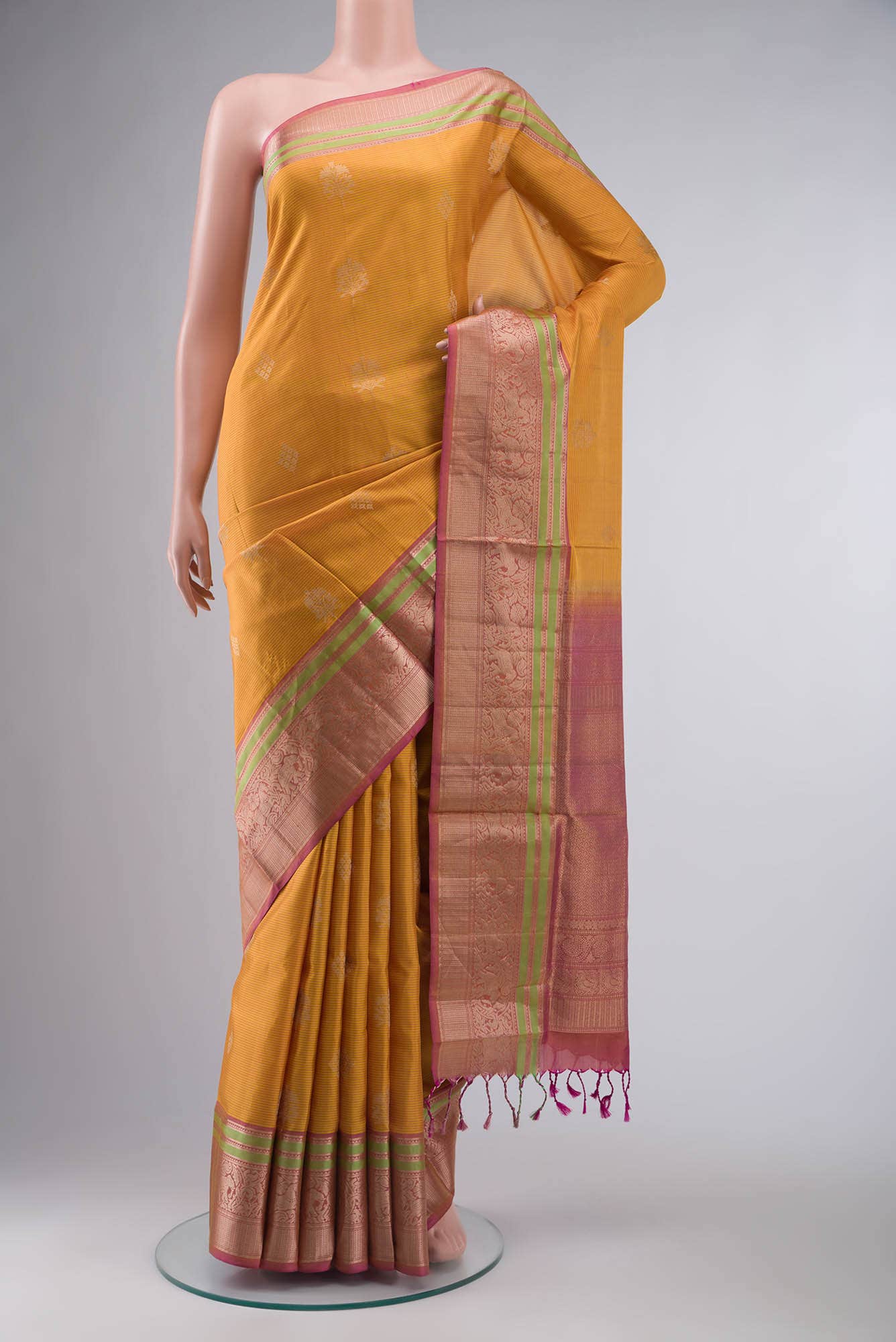 Mustard Soft Silk Saree