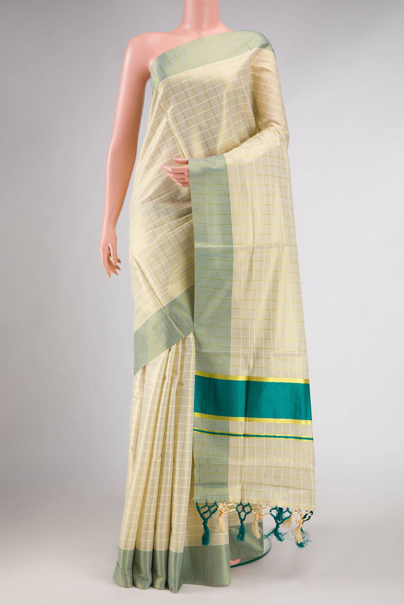 Sandal Kerala Cotton Saree
