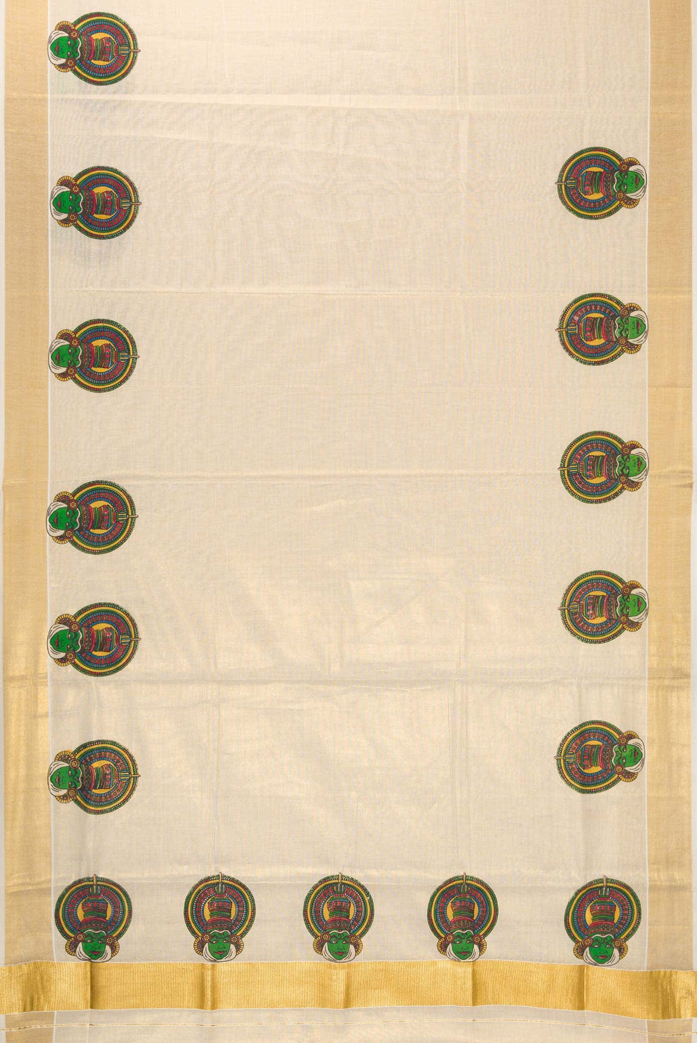 Gold Dual Tone Kerala Cotton Saree