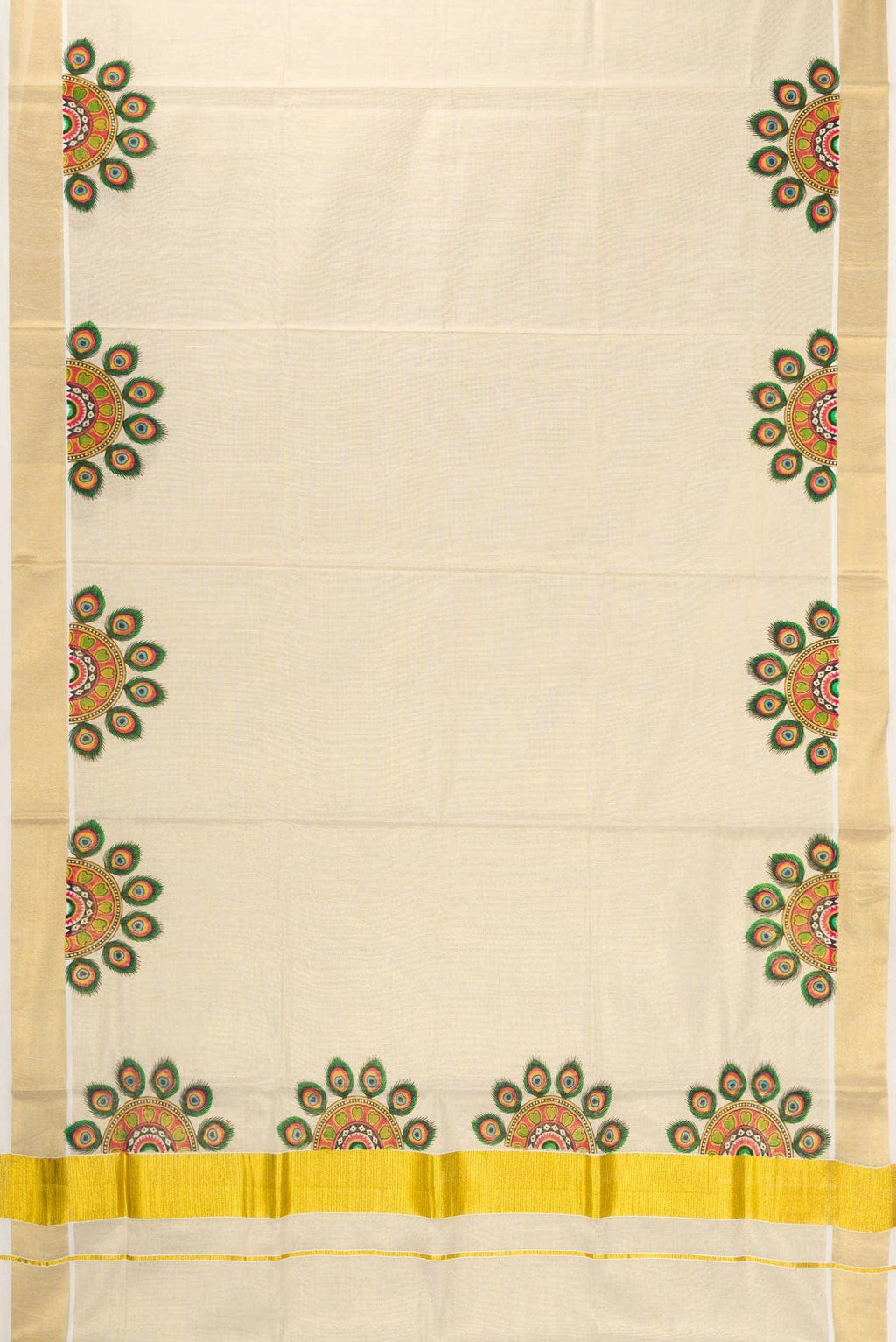 Sandal Dual Tone Kerala Cotton Saree