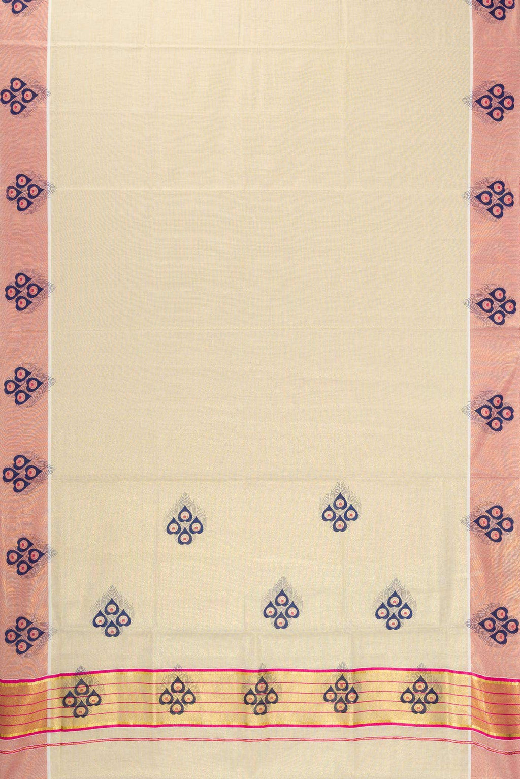 Gold Kerala Cotton Saree