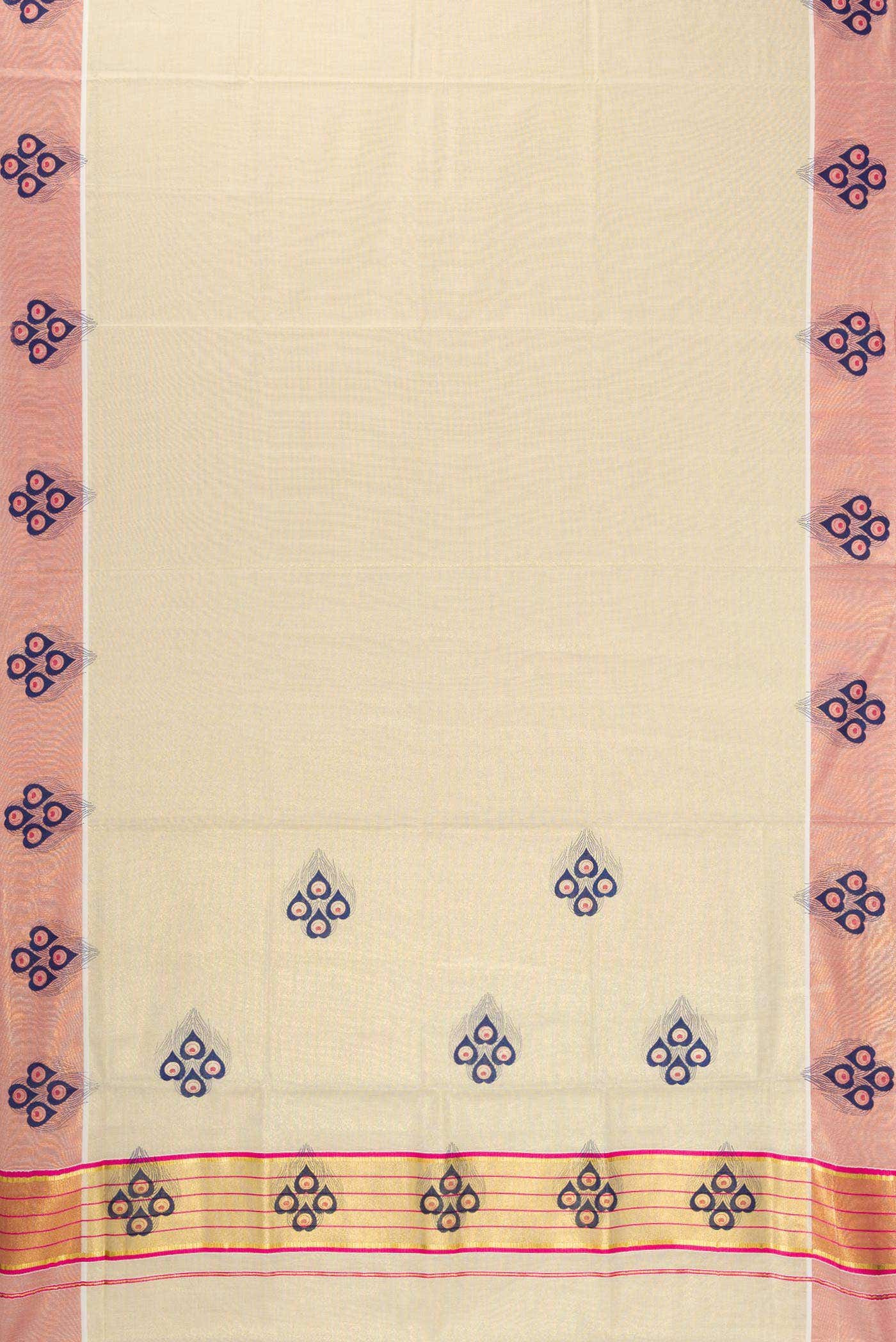 Gold Kerala Cotton Saree