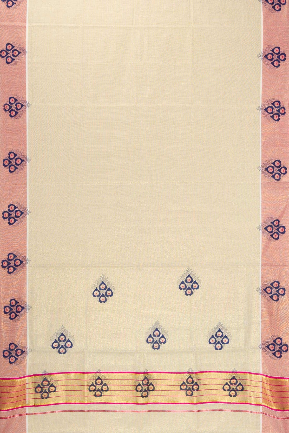 Gold Kerala Cotton Saree