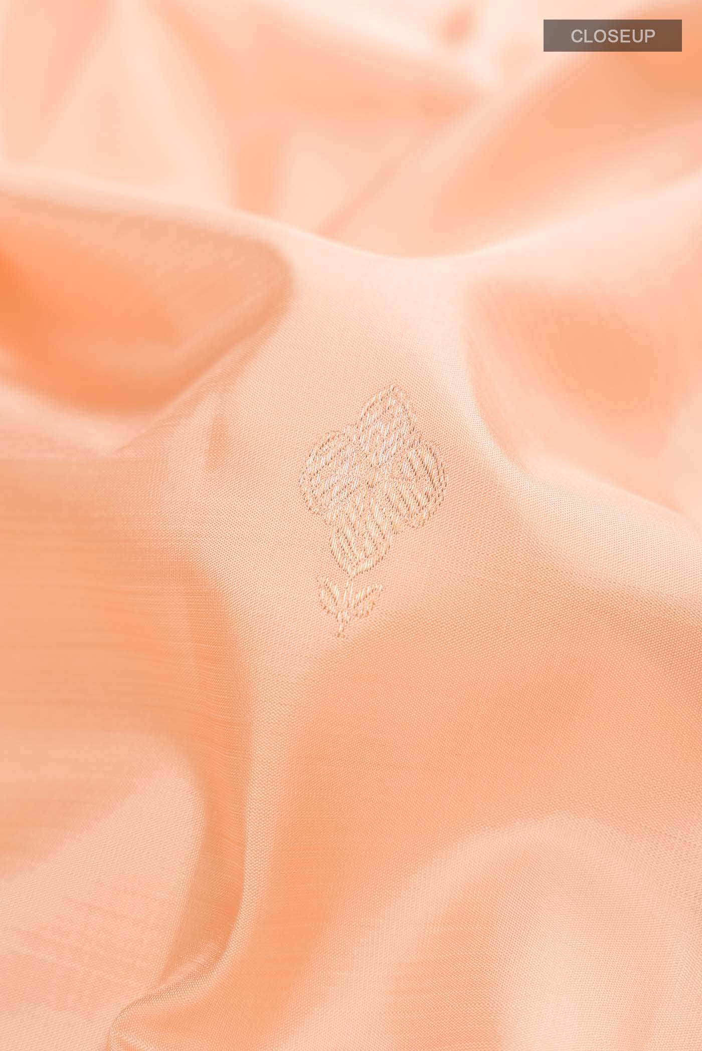 Peach Kanchipuram Silk Saree