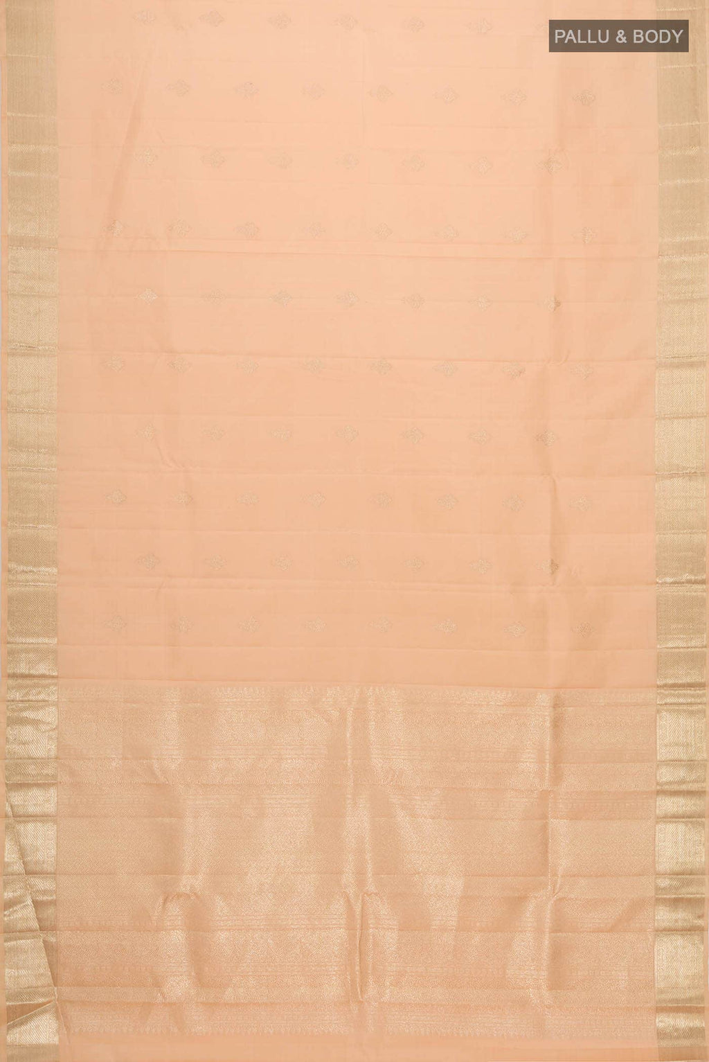 Peach Kanchipuram Silk Saree