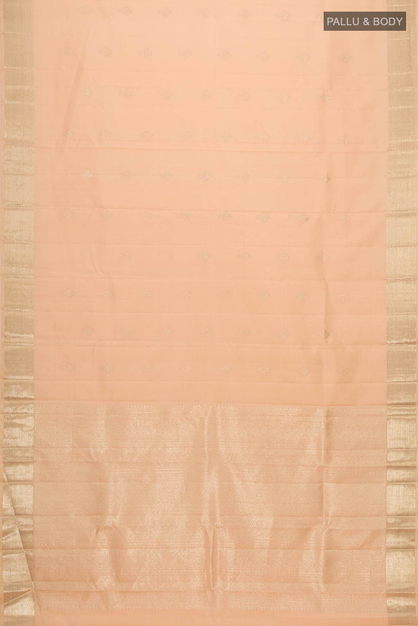 Peach Kanchipuram Silk Saree
