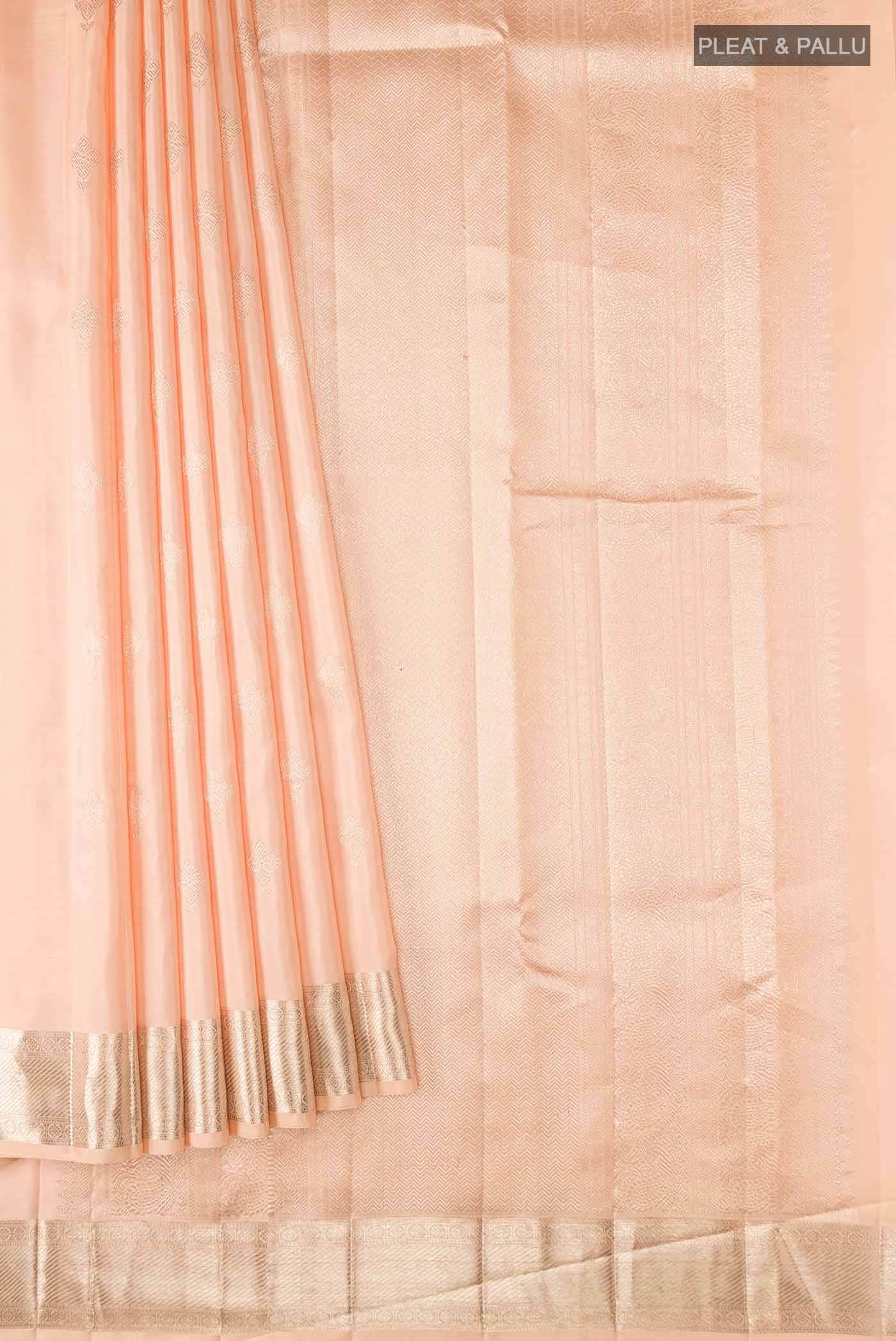 Peach Kanchipuram Silk Saree