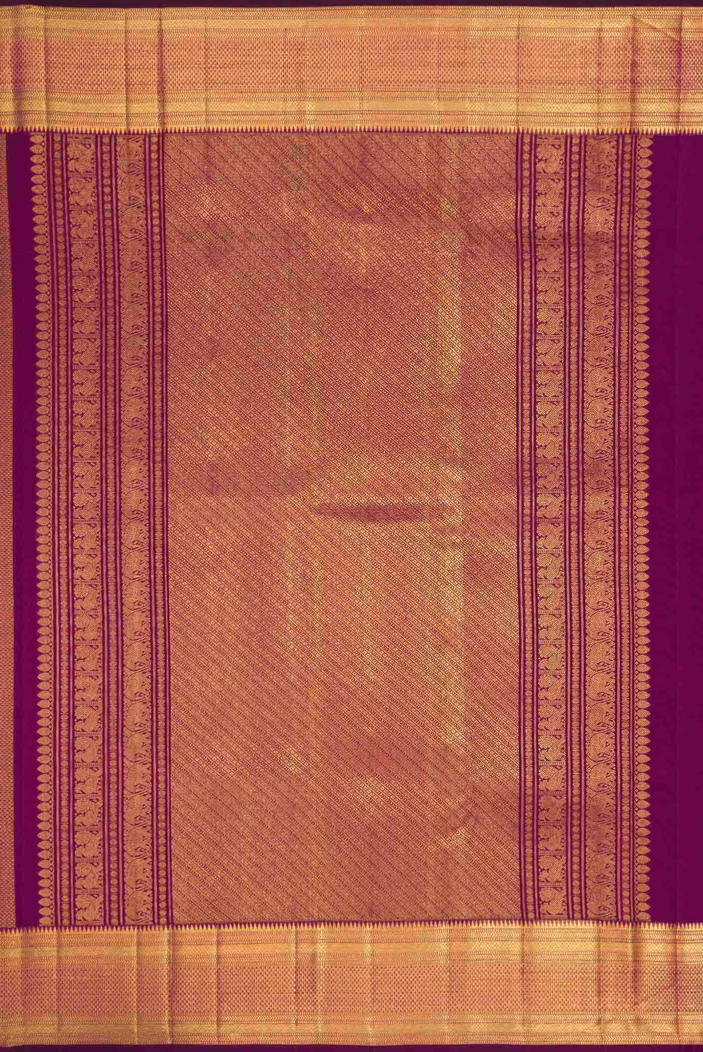 Magenta Dual Tone Kanchipuram Silk Saree