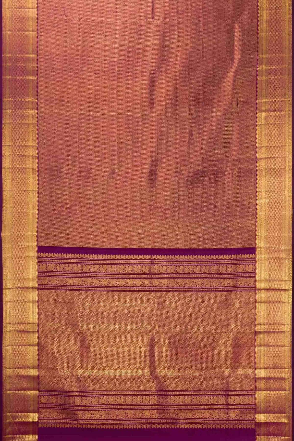 Magenta Dual Tone Kanchipuram Silk Saree