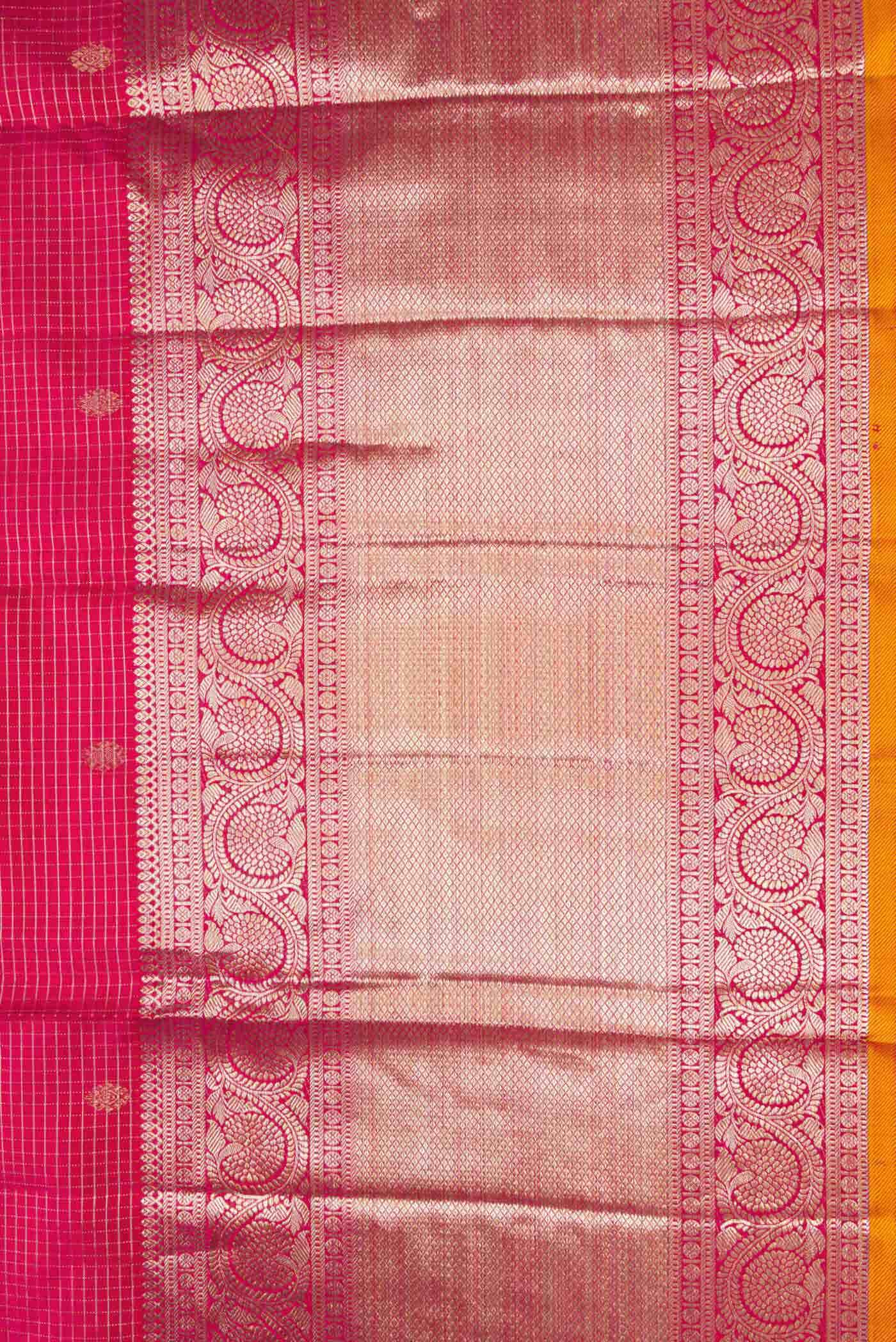 Pink Dual Tone Kanchipuram Silk Saree