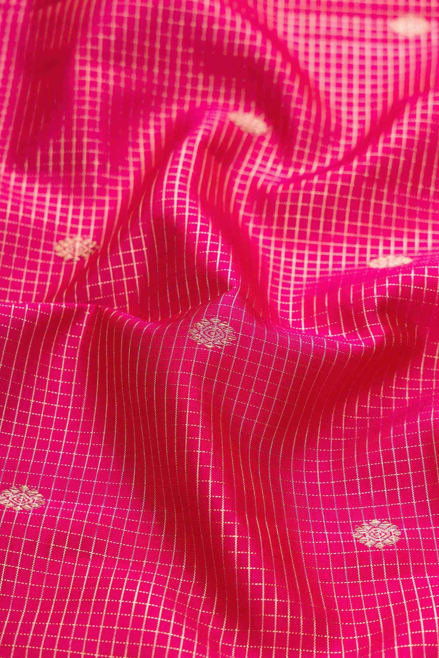 Pink Dual Tone Kanchipuram Silk Saree