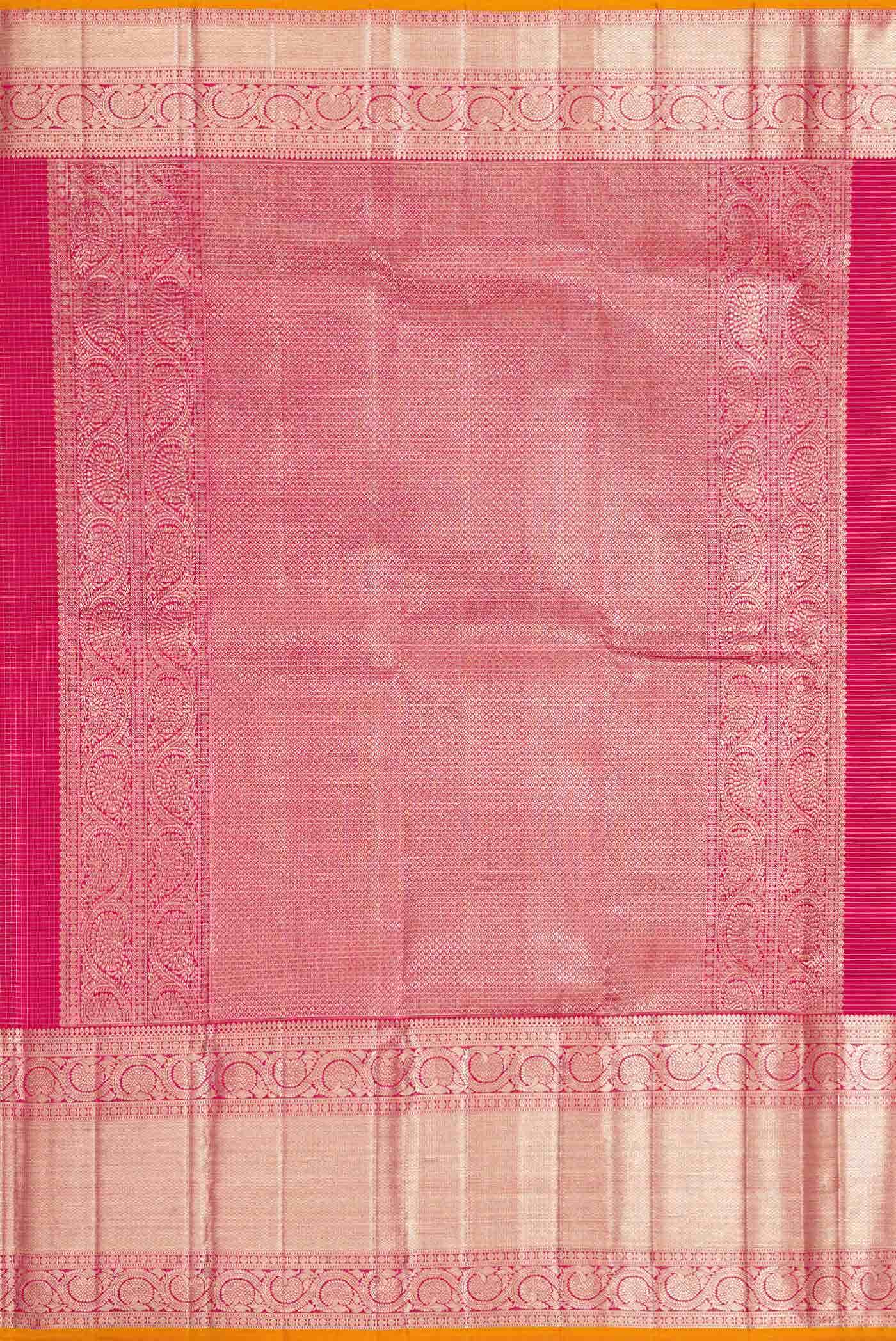 Pink Dual Tone Kanchipuram Silk Saree