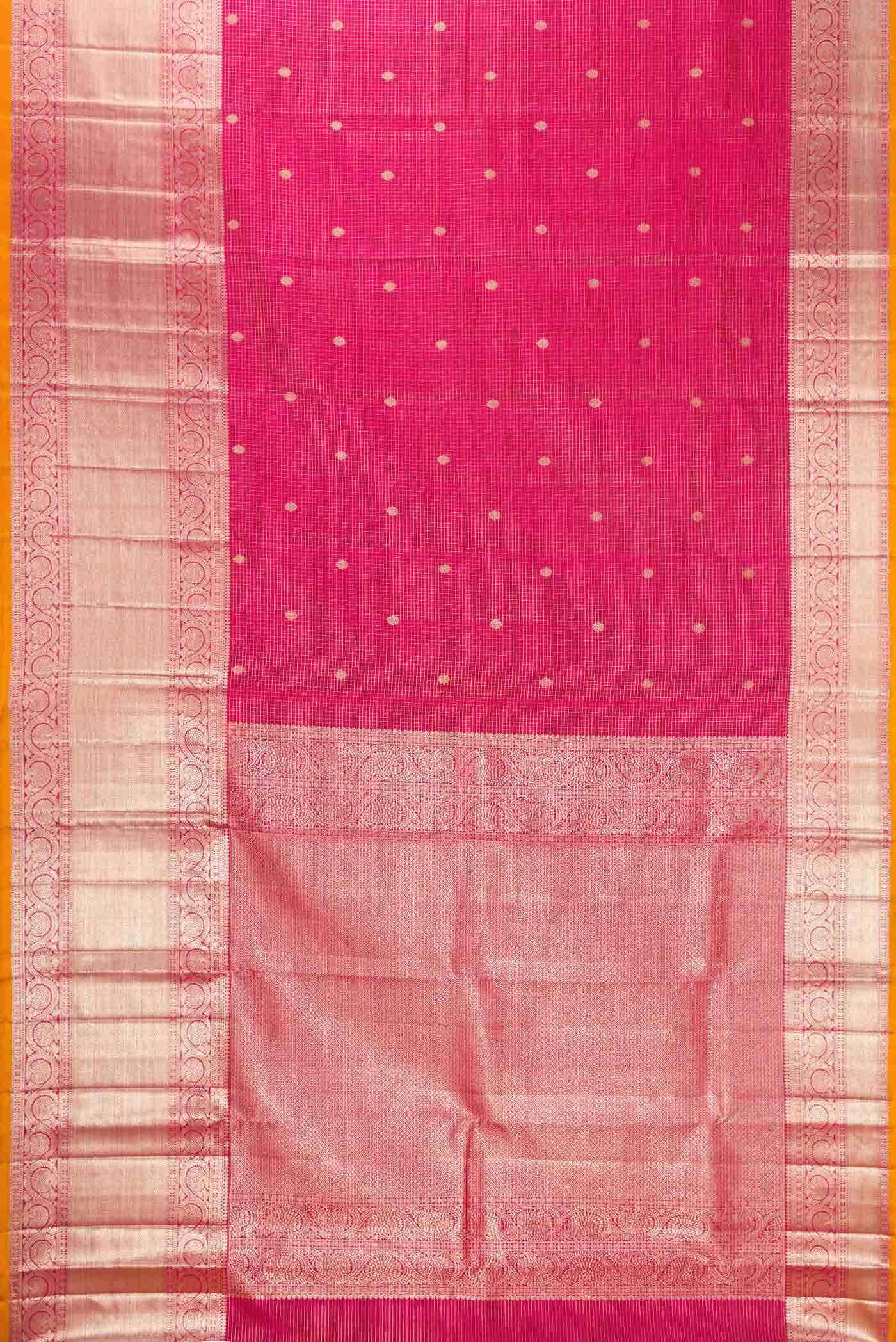 Pink Dual Tone Kanchipuram Silk Saree