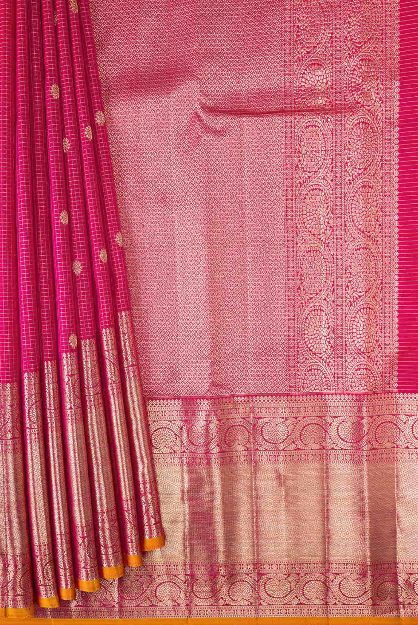 Pink Dual Tone Kanchipuram Silk Saree