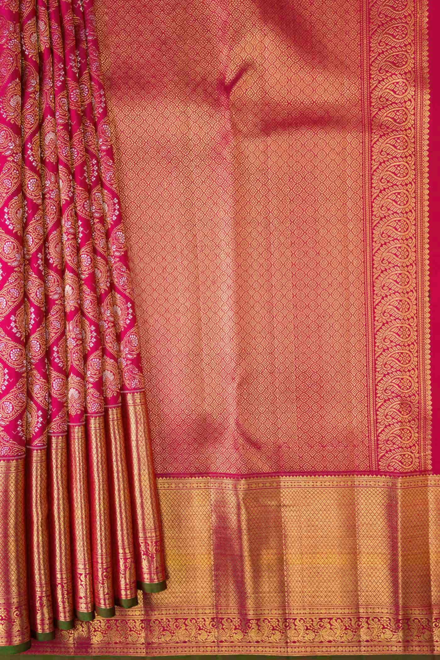 Rani Pink Dual Tone Kanchipuram Silk Saree