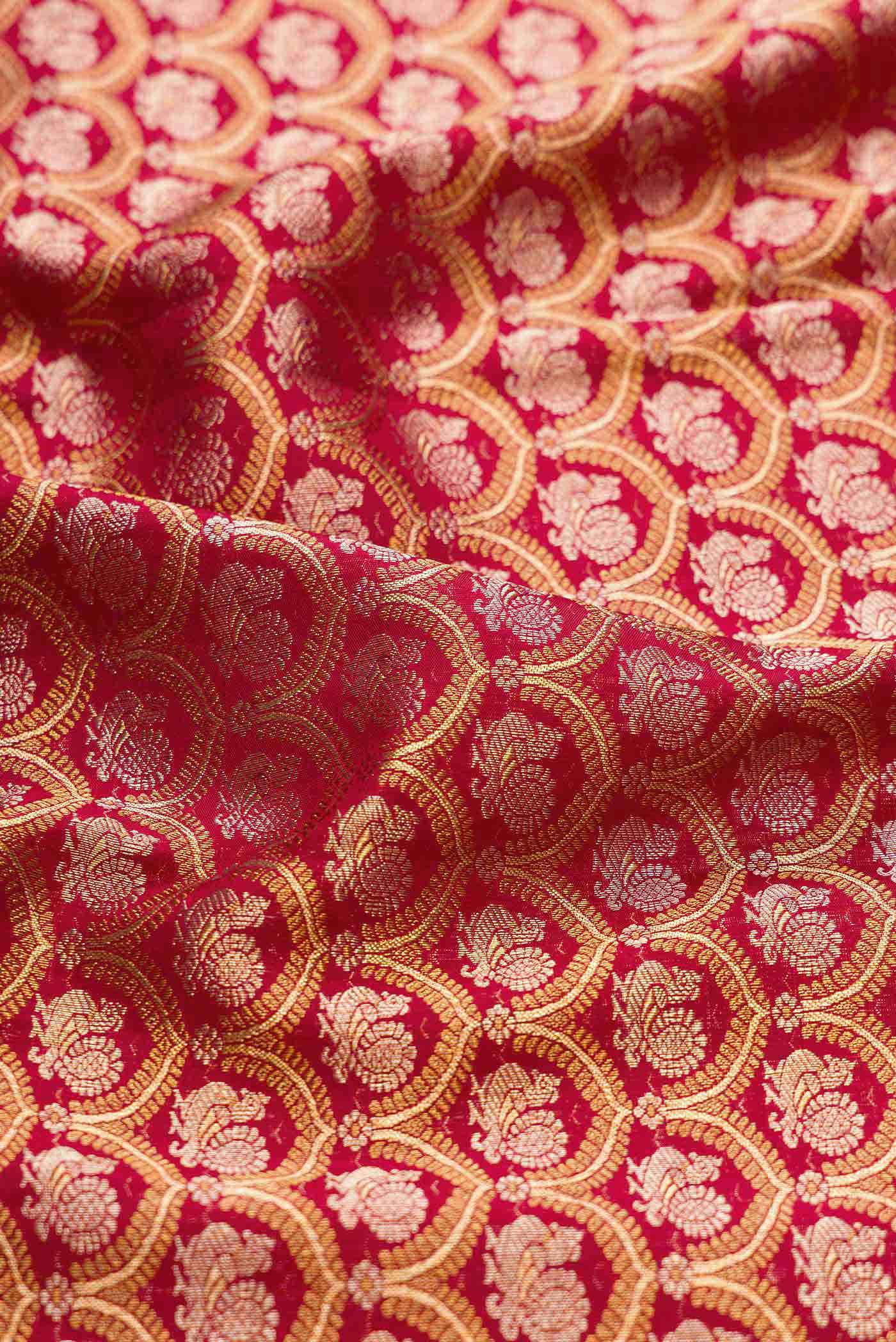 Imperial Red Dual Tone Kanchipuram Silk Saree