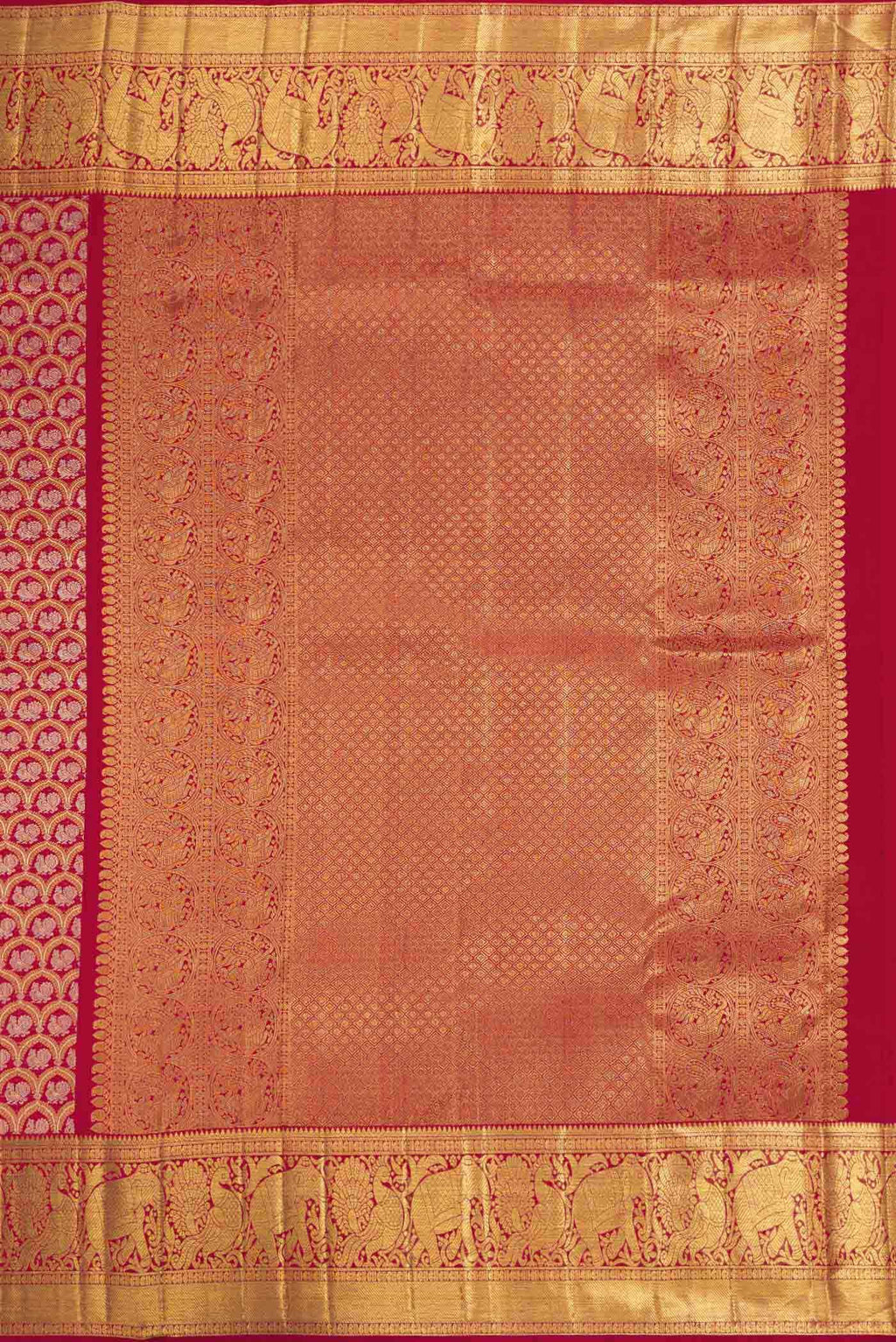 Imperial Red Dual Tone Kanchipuram Silk Saree