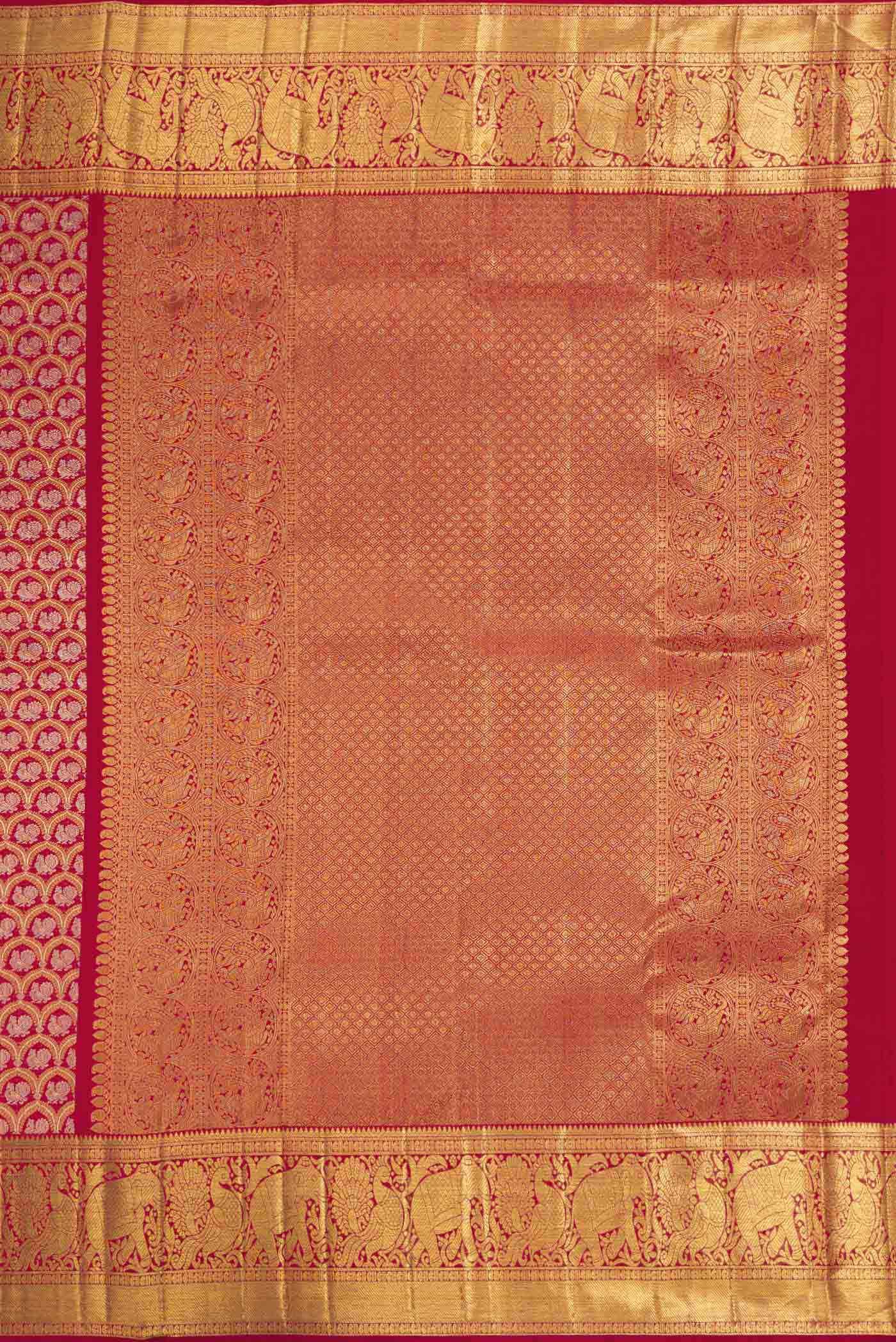Imperial Red Dual Tone Kanchipuram Silk Saree
