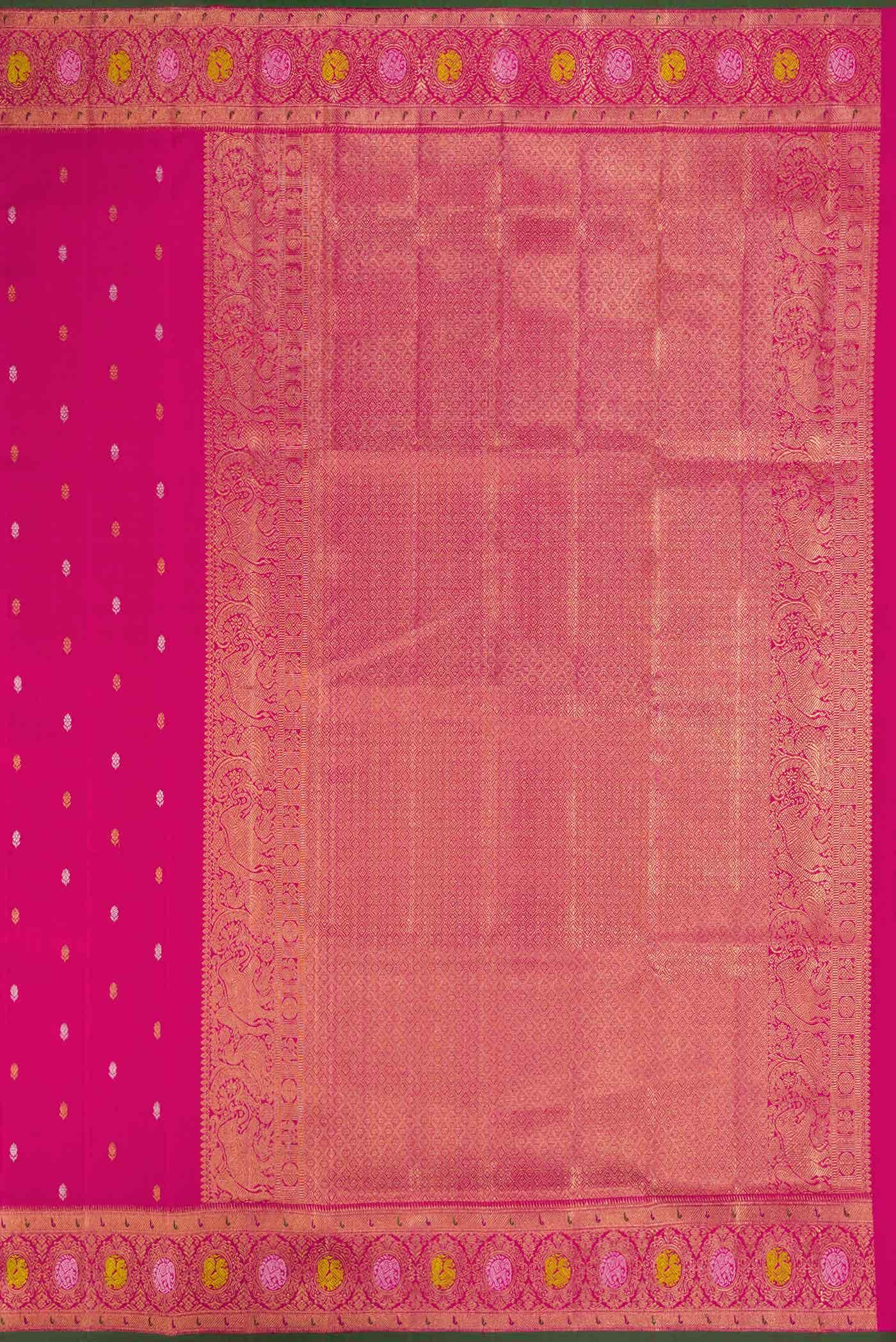 Pink Dual Tone Kanchipuram Silk Saree