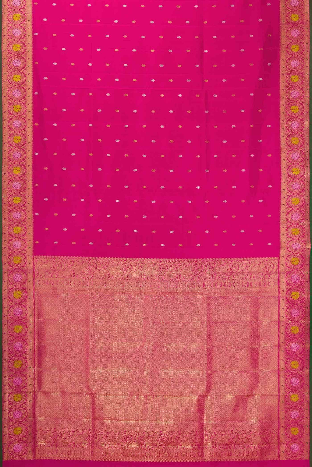 Pink Dual Tone Kanchipuram Silk Saree