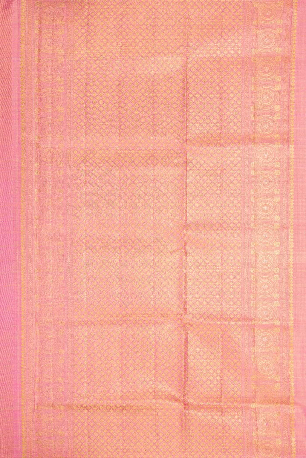 Pink Dual Tone Kanchipuram Tissue Silk Saree