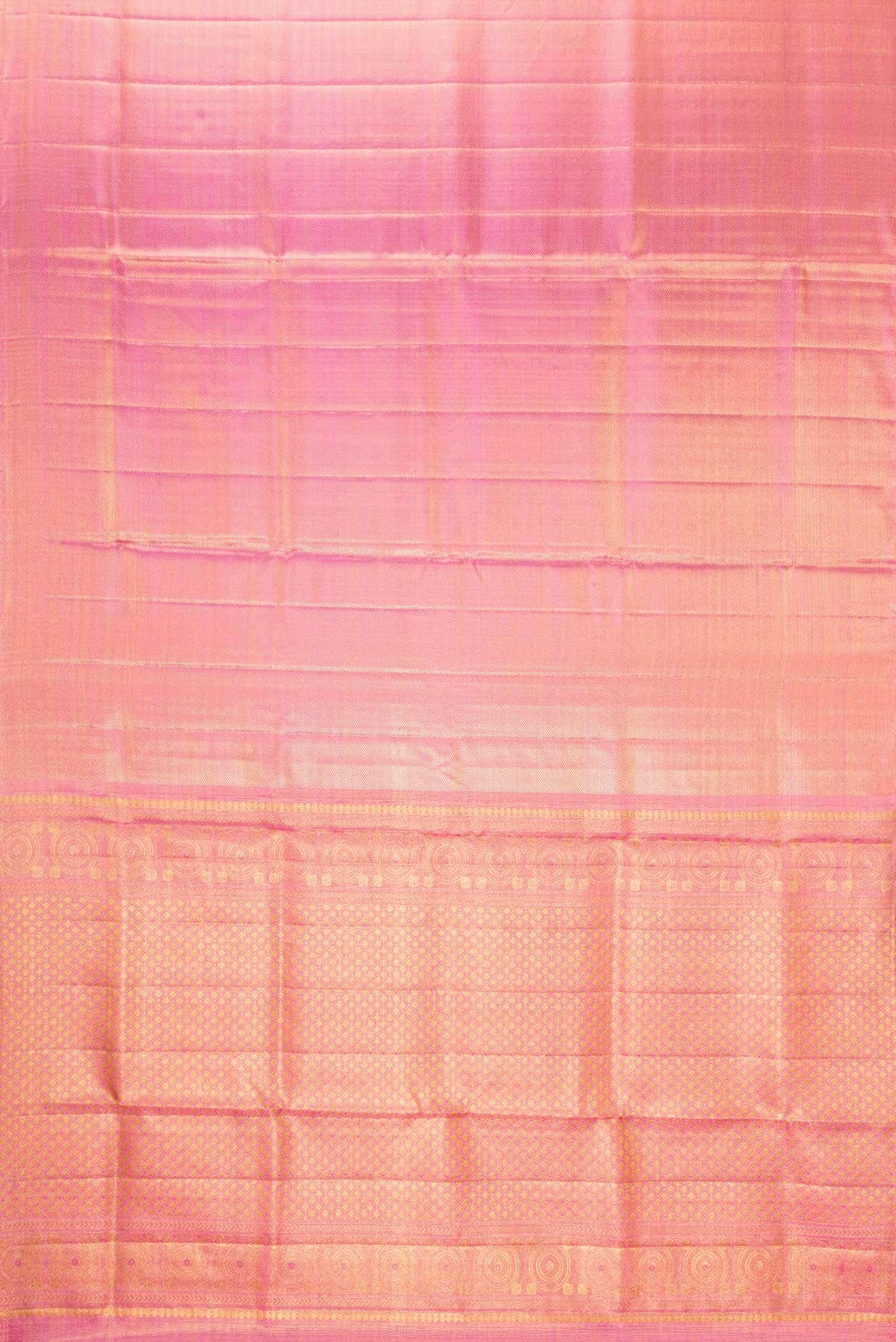 Pink Dual Tone Kanchipuram Tissue Silk Saree