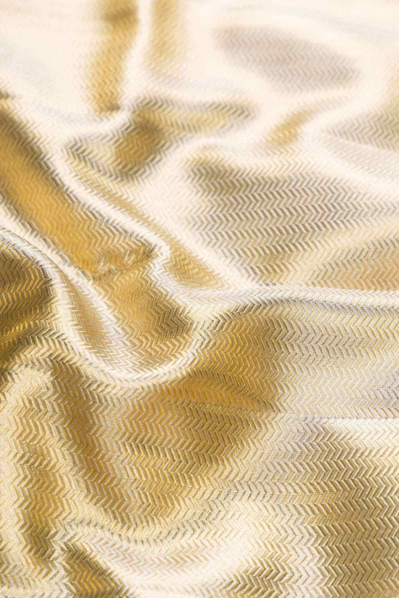 Gold Dual Tone Kanchipuram Tissue Silk Saree