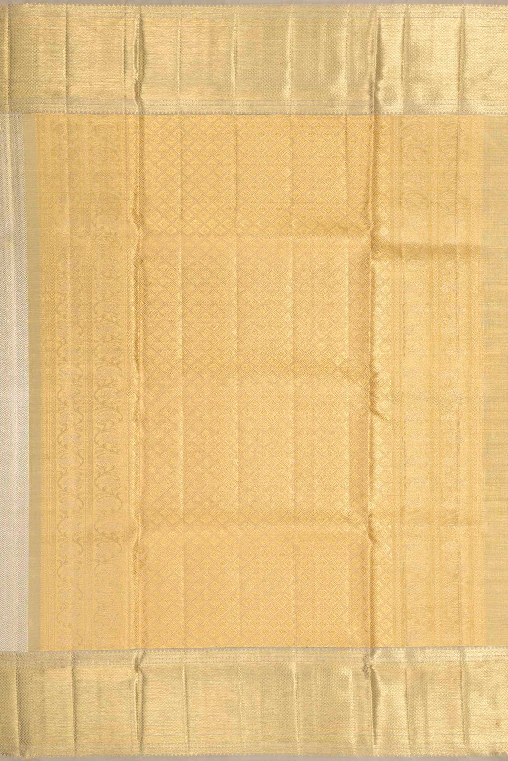 Gold Dual Tone Kanchipuram Tissue Silk Saree