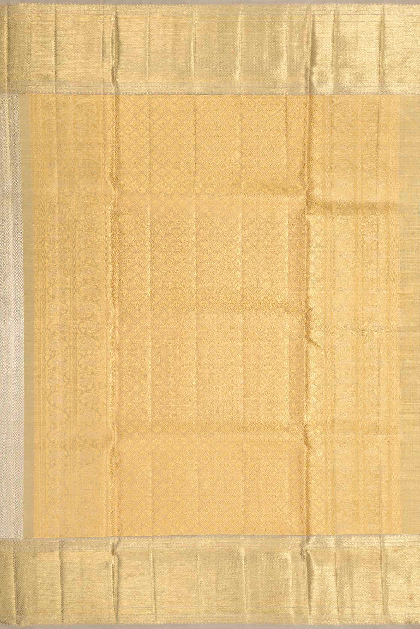Gold Dual Tone Kanchipuram Tissue Silk Saree