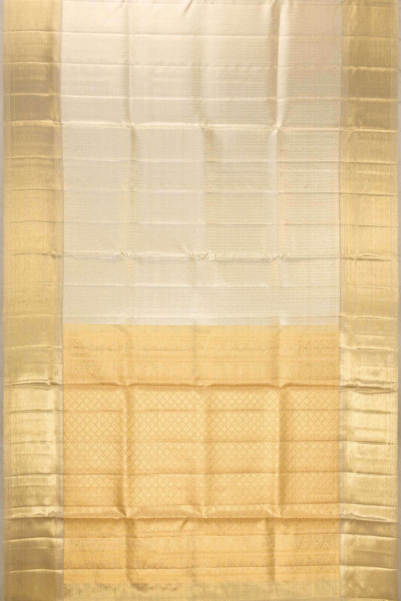 Gold Dual Tone Kanchipuram Tissue Silk Saree