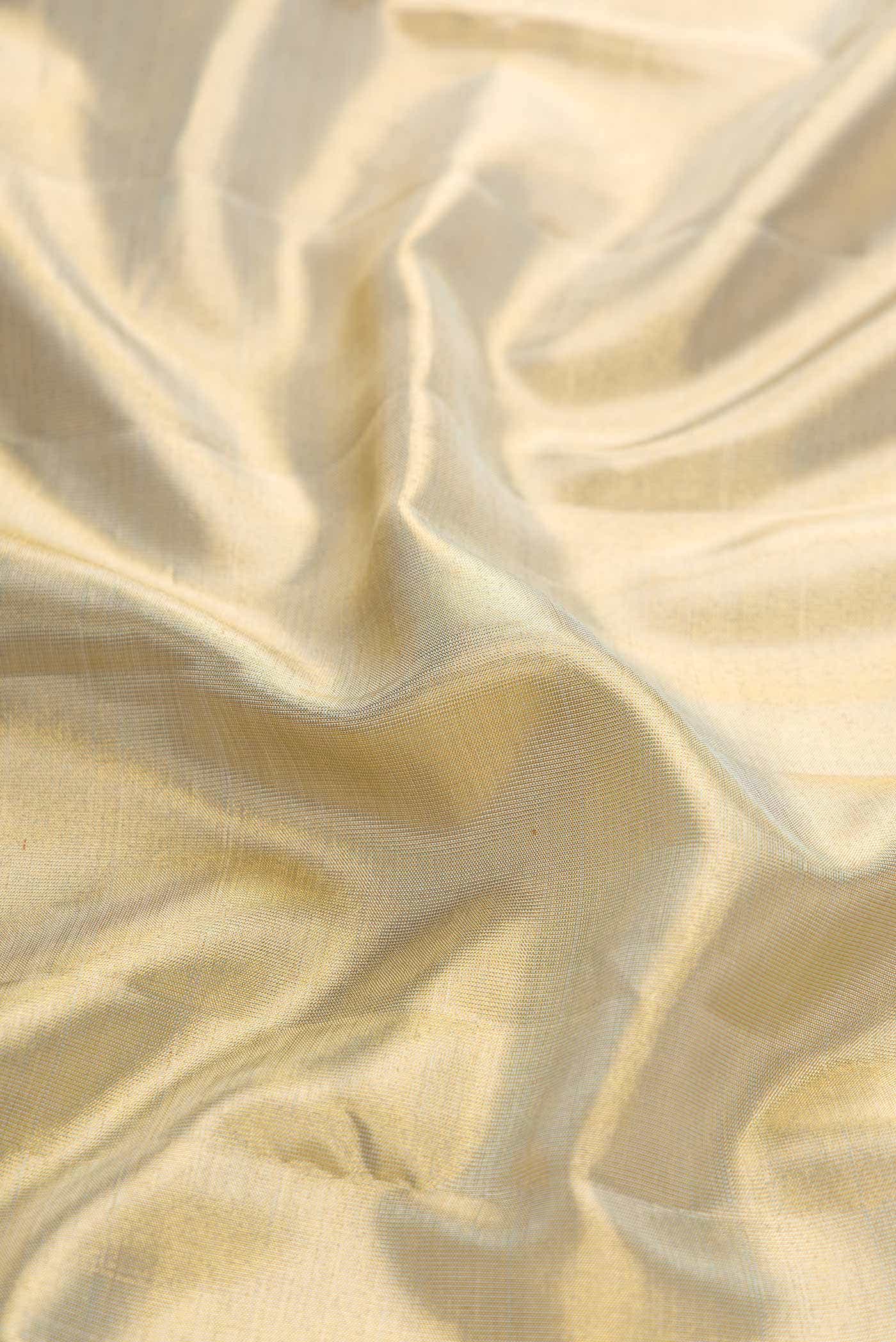 Gold Dual Tone Kanchipuram Tissue Silk Saree