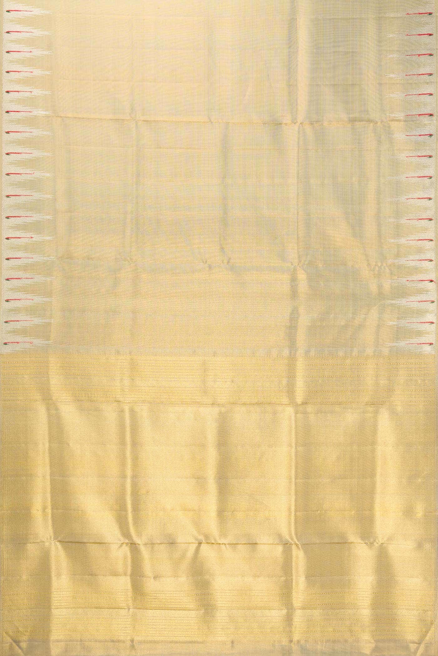 Gold Dual Tone Kanchipuram Tissue Silk Saree