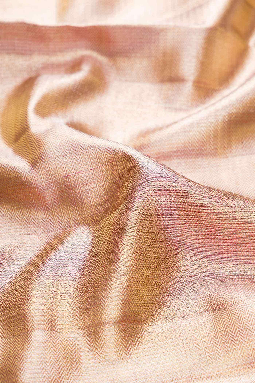 Gold Dual Tone Kanchipuram Tissue Silk Saree