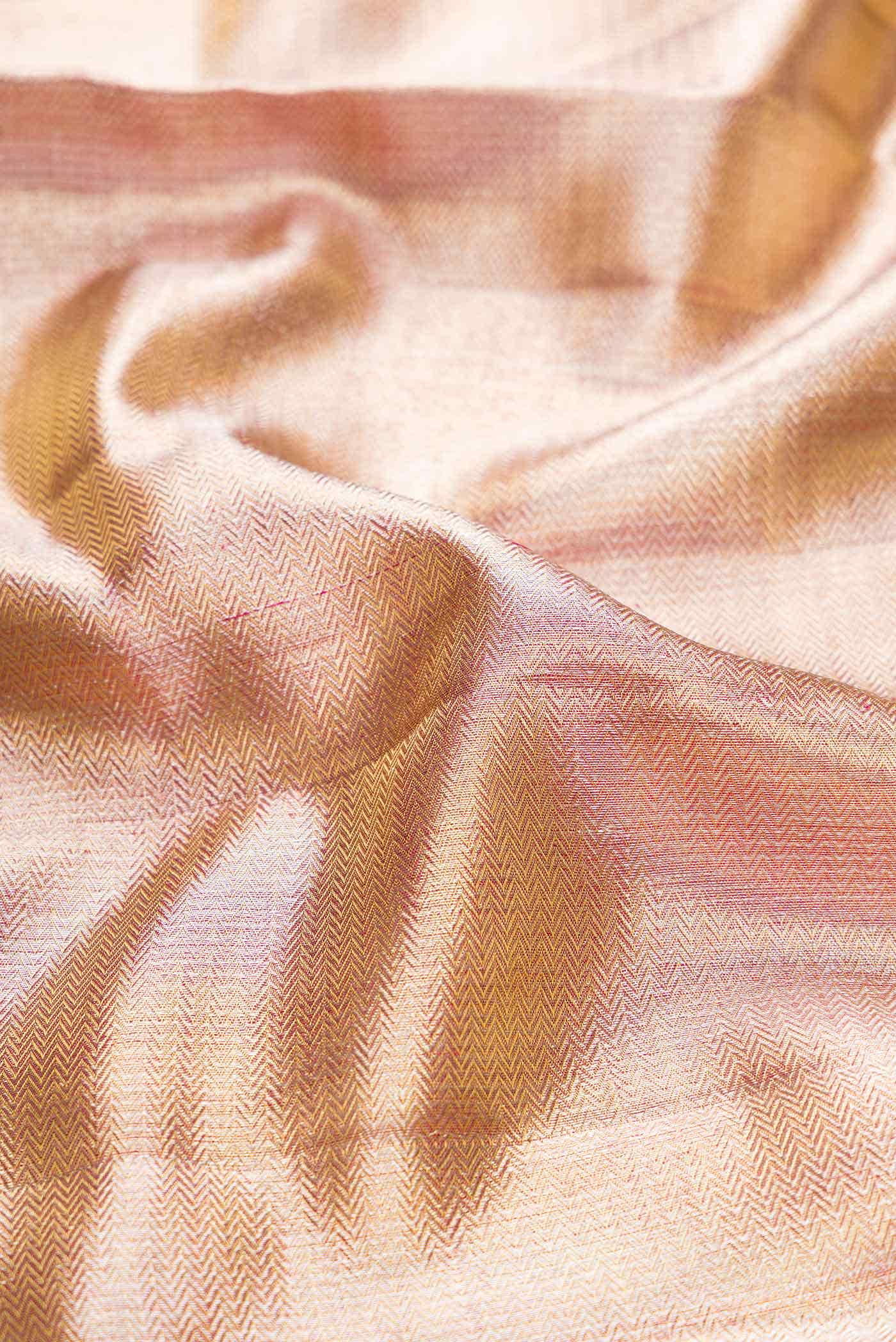Gold Dual Tone Kanchipuram Tissue Silk Saree