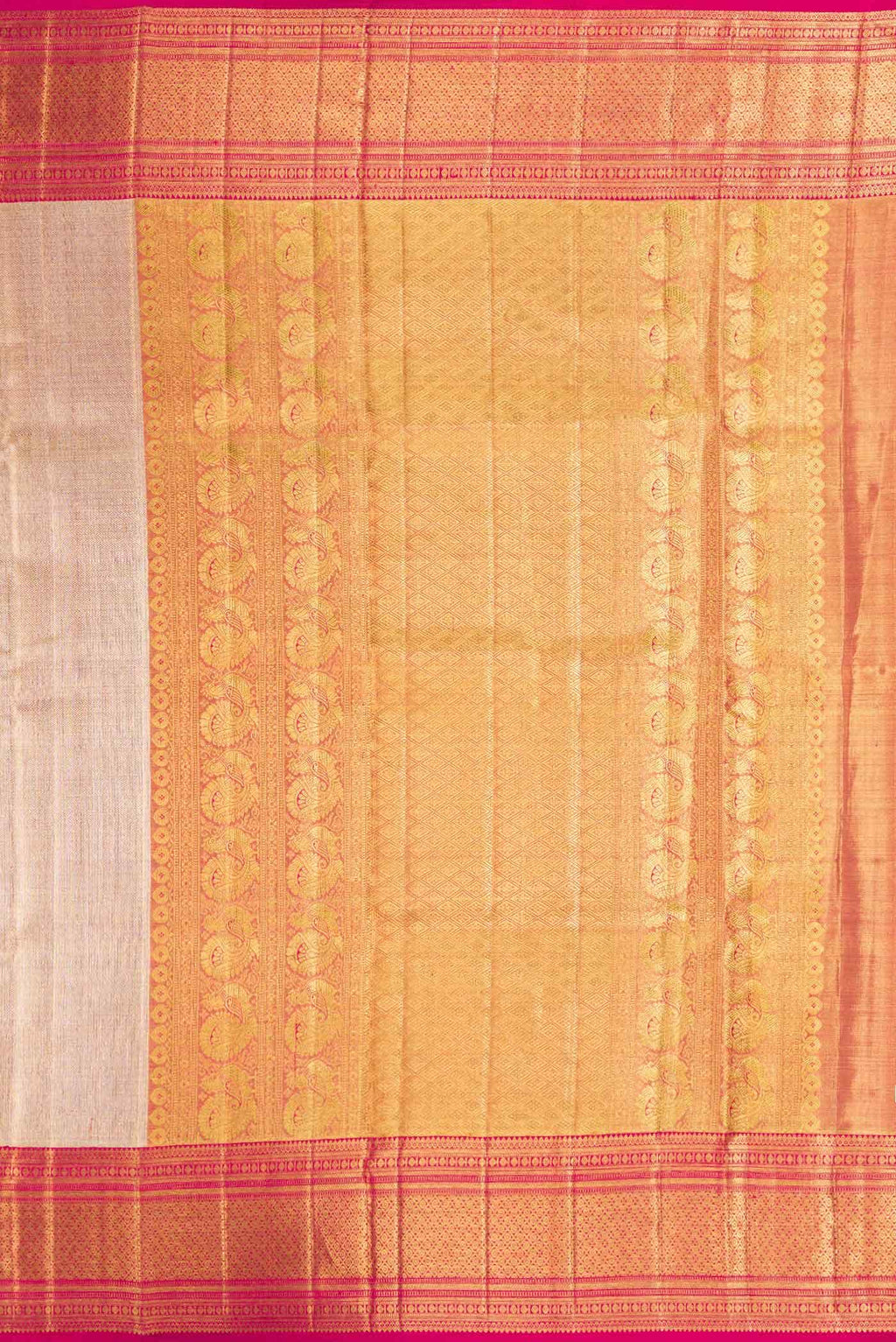 Gold Dual Tone Kanchipuram Tissue Silk Saree