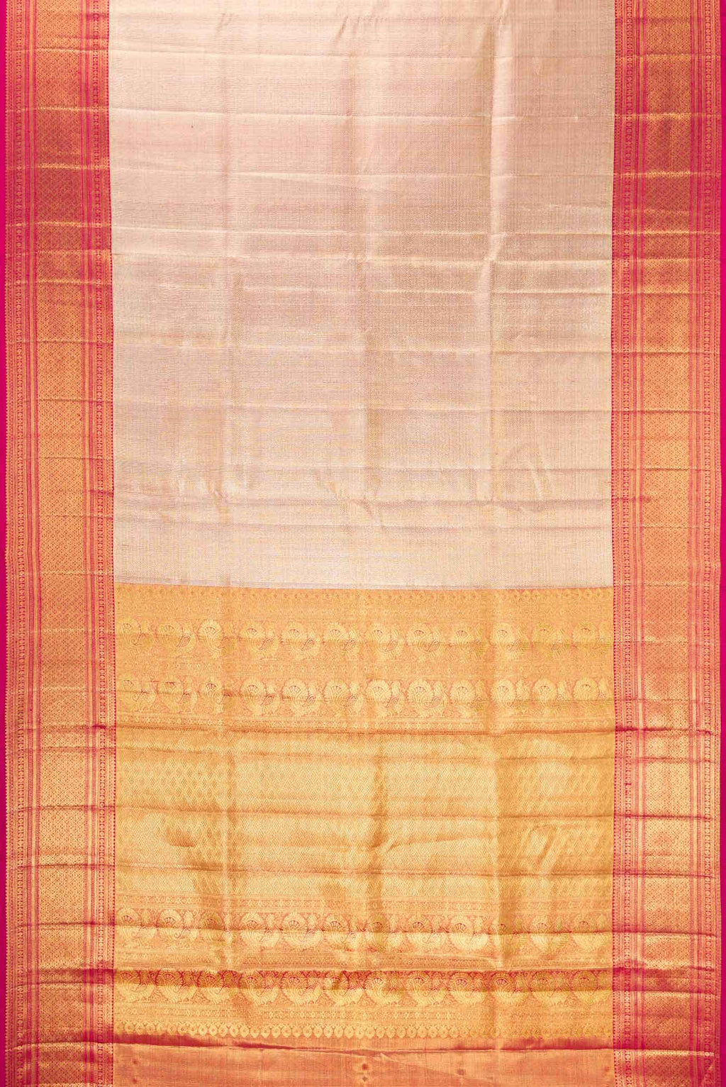 Gold Dual Tone Kanchipuram Tissue Silk Saree