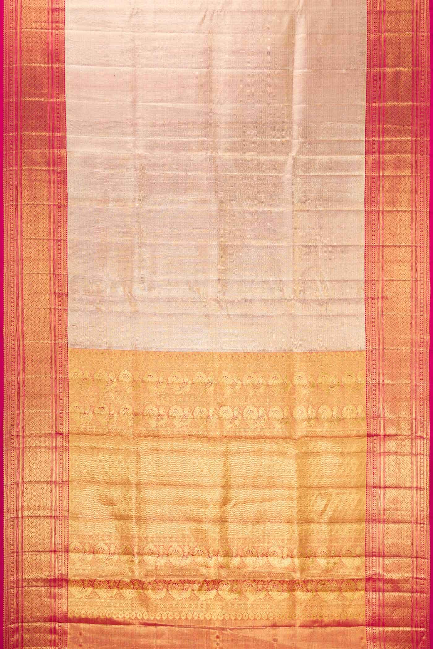 Gold Dual Tone Kanchipuram Tissue Silk Saree