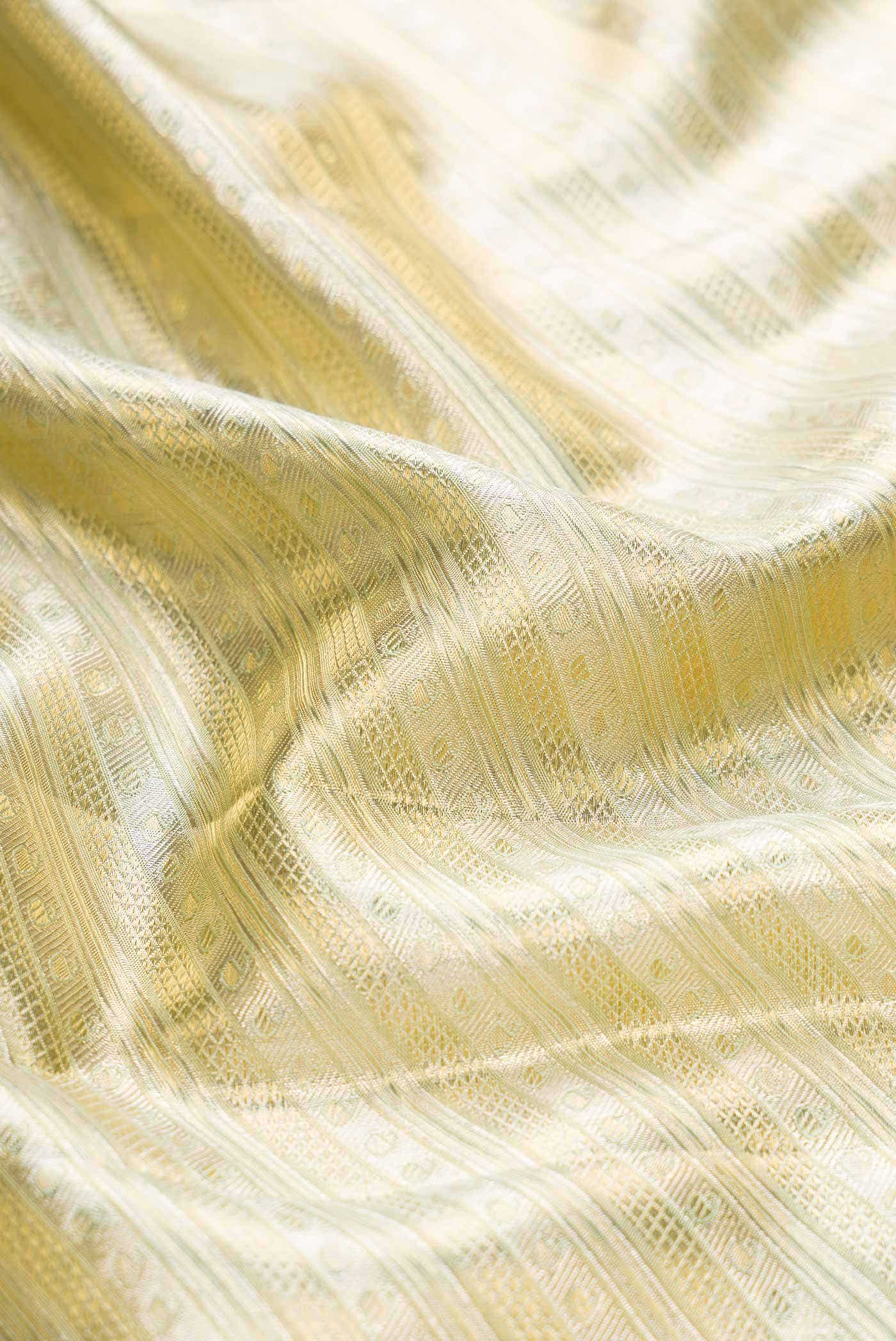 Light Green Dual Tone Kanjivaram Tissue Silk Saree