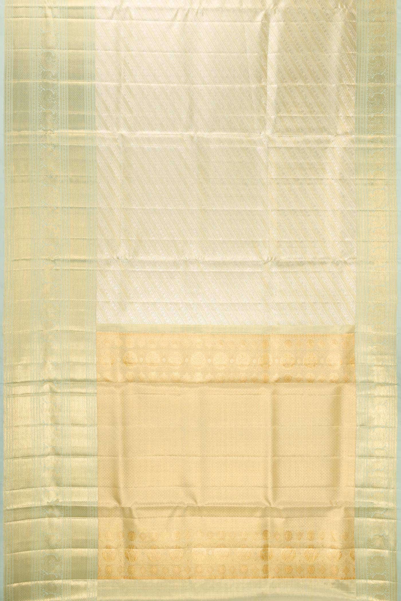Light Green Dual Tone Kanchipuram Tissue Silk Saree