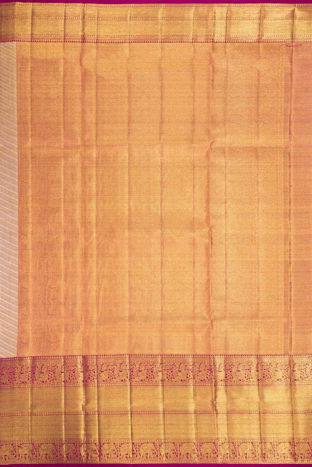 Gold Dual Tone Kanchipuram Tissue Silk Saree