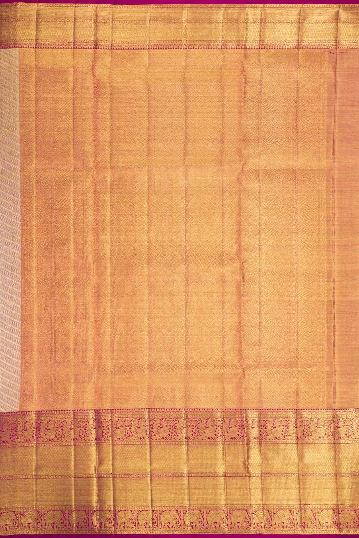 Gold Dual Tone Kanchipuram Tissue Silk Saree