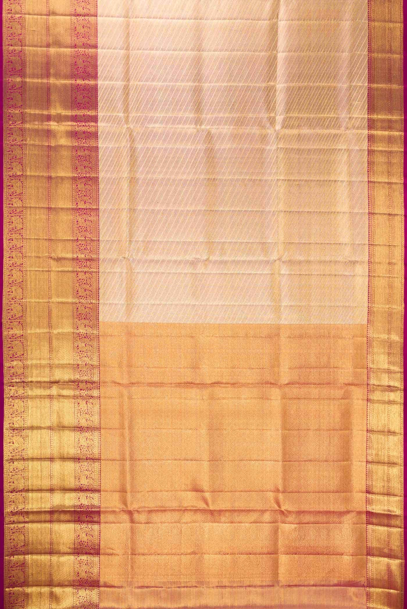 Gold Dual Tone Kanchipuram Tissue Silk Saree