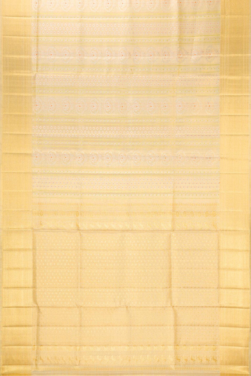 Gold Dual Tone Kanchipuram Tissue Silk Saree