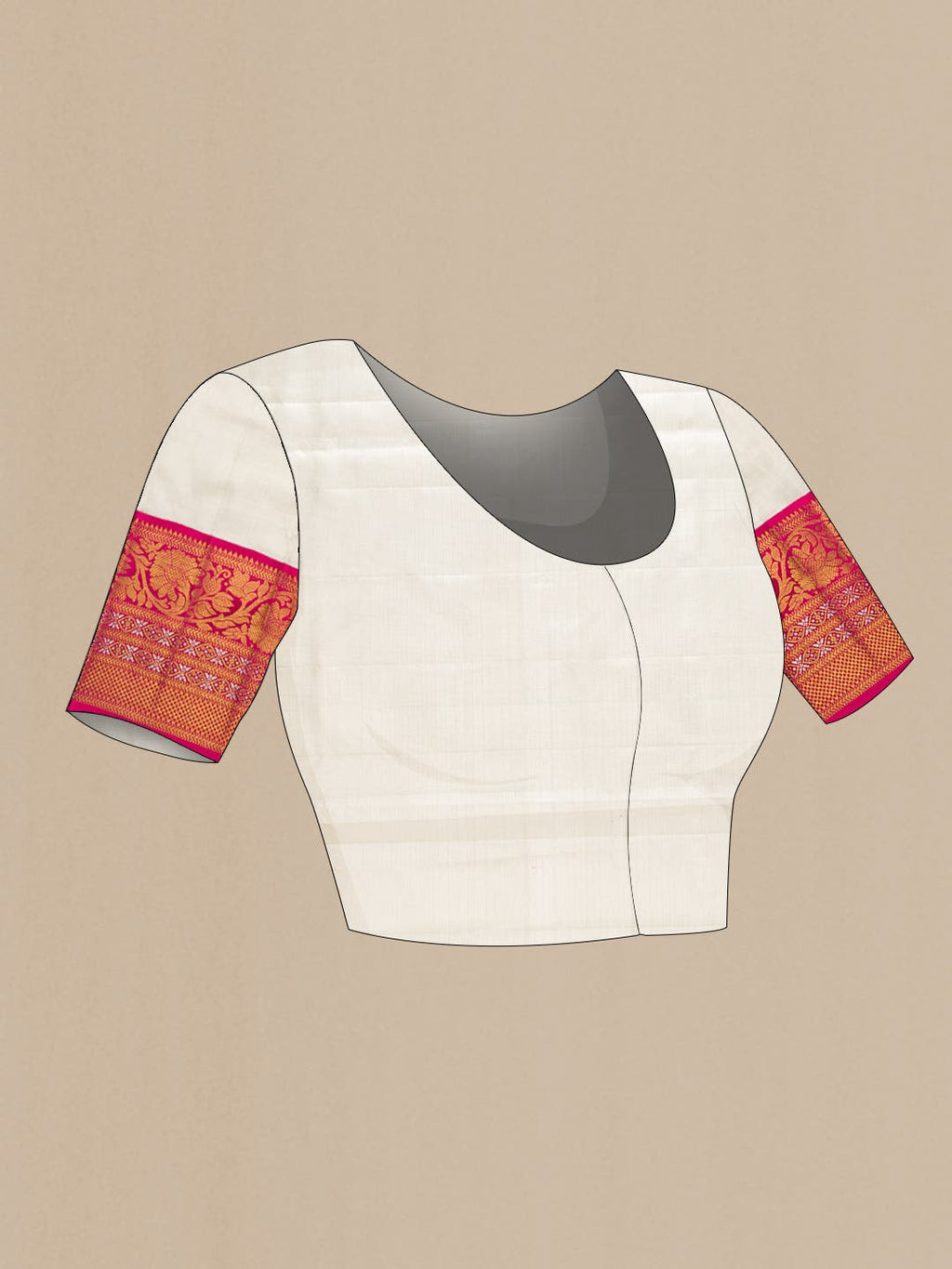 Silver Dual Tone Kanchipuram Tissue Silk Saree