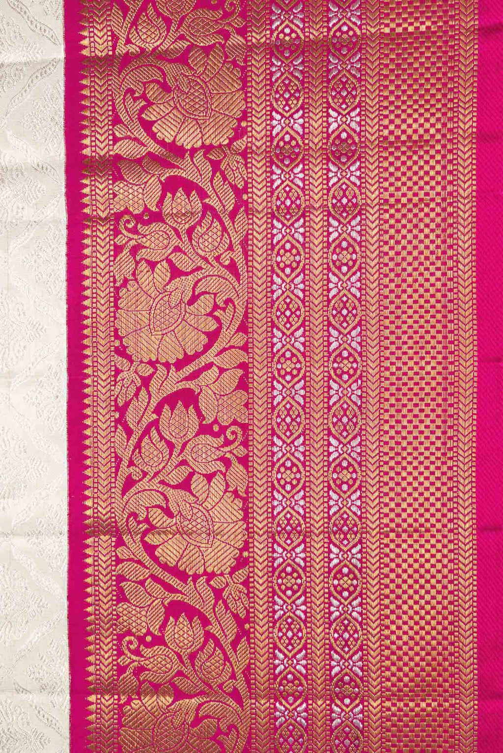 Silver Dual Tone Kanchipuram Tissue Silk Saree