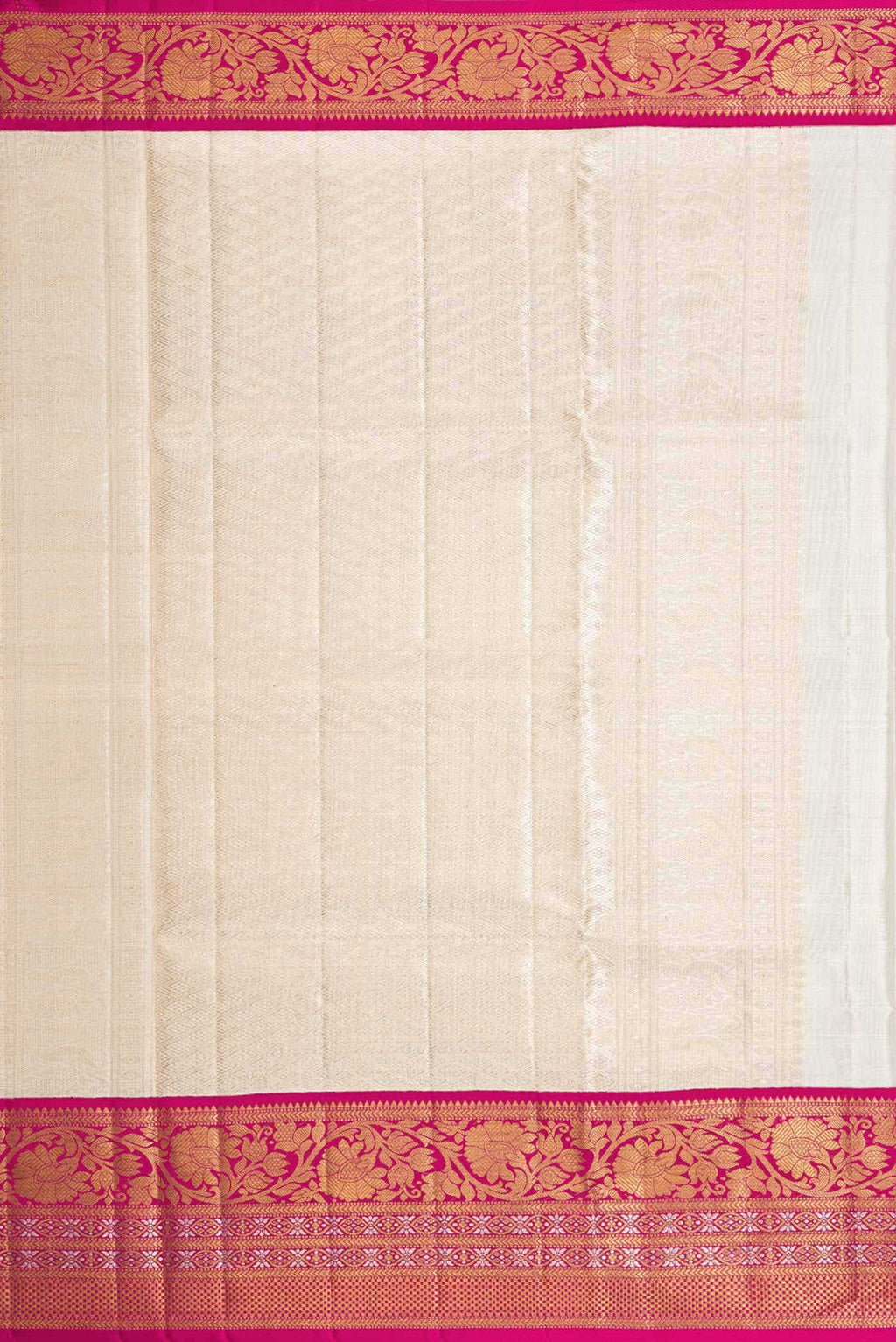 Silver Dual Tone Kanchipuram Tissue Silk Saree